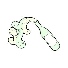 cartoon wine bottle N46