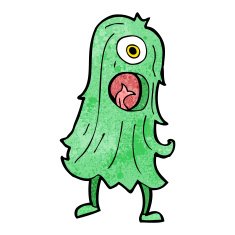 Cartoon Hairy Monster N42