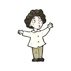 cartoon worried man N160