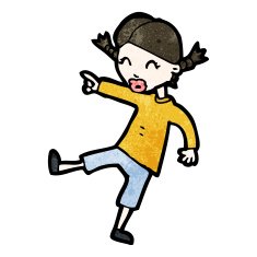 cartoon woman pointing N323