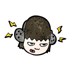 Cartoon Person Listening To Music N4