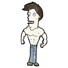 carton muscular man N2