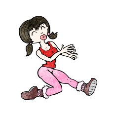 cartoon gym woman N3