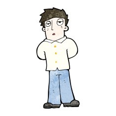 cartoon bored man N54