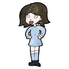 cartoon annoyed woman N285
