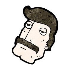 cartoon man with impressive mustache N2