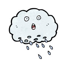 Cartoon Rain Cloud N71