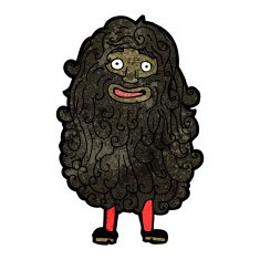 cartoon bearded man N88