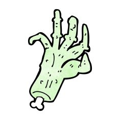 cartoon spooky zombie hand N5
