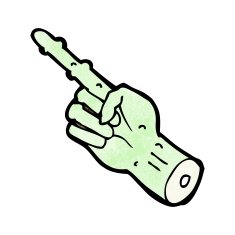 cartoon spooky zombie hand N7