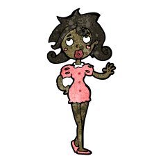 cartoon pretty woman N425