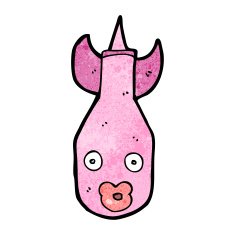 cartoon pink bomb N3