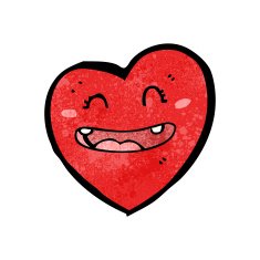happy heart cartoon character N3
