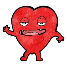 happy heart cartoon character N4