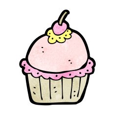 cartoon cupcake N225
