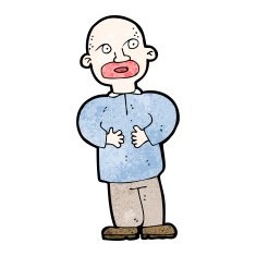 cartoon confused man N83