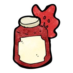 cartoon broken jam jar N2