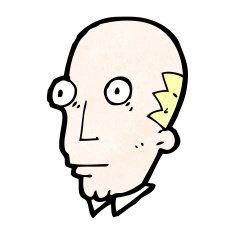 cartoon staring man N51