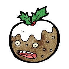christmas pudding cartoon character N20