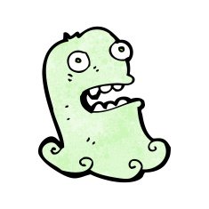 cartoon spooky ghost N158