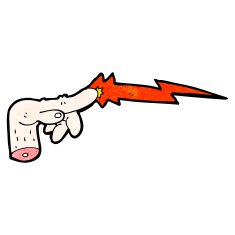 cartoon hand casting magic spell N2