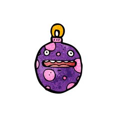Cartoon Christmas Bauble N158