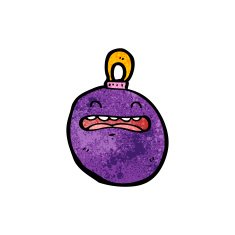 Cartoon Christmas Bauble N160