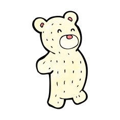 cartoon little polar bear N16