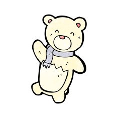 cartoon little polar bear N17
