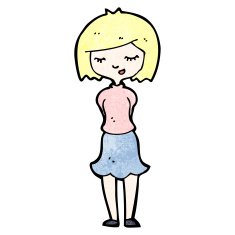 cartoon pretty blond girl N19