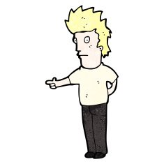 cartoon staring man N53