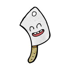 Cartoon Meat Cleaver N25