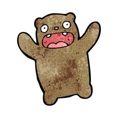 crazy cartoon bear N13