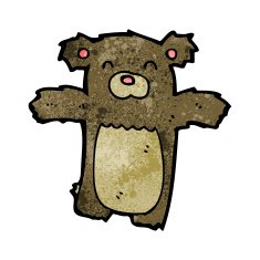 cartoon teddy bear N491