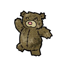 cartoon teddy bear N492