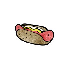 cartoon hotdog N28