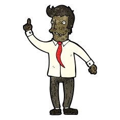 cartoon man with idea N250