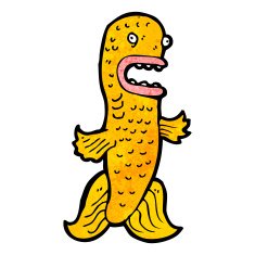 Funny cartoon fish N13