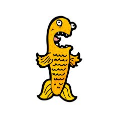 Funny cartoon fish N14
