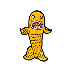 Funny cartoon fish N15