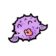 Funny cartoon fish N17