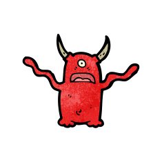 cartoon little monster N106