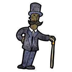 cartoon victorian man N11