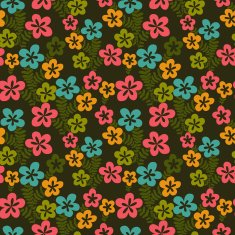 Abstract retro floral pattern N10