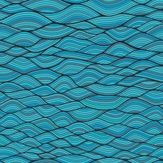 Abstract retro wave doodle pattern N4