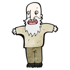 cartoon old man N48