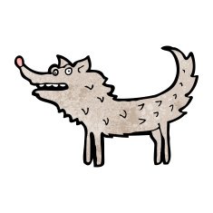 Cartoon Wolf N152