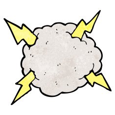cartoon thunder cloud N3