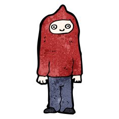 cartoon boy in hooded top N36