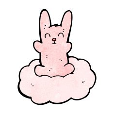 cartoon rabbit on cloud N8